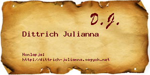 Dittrich Julianna névjegykártya